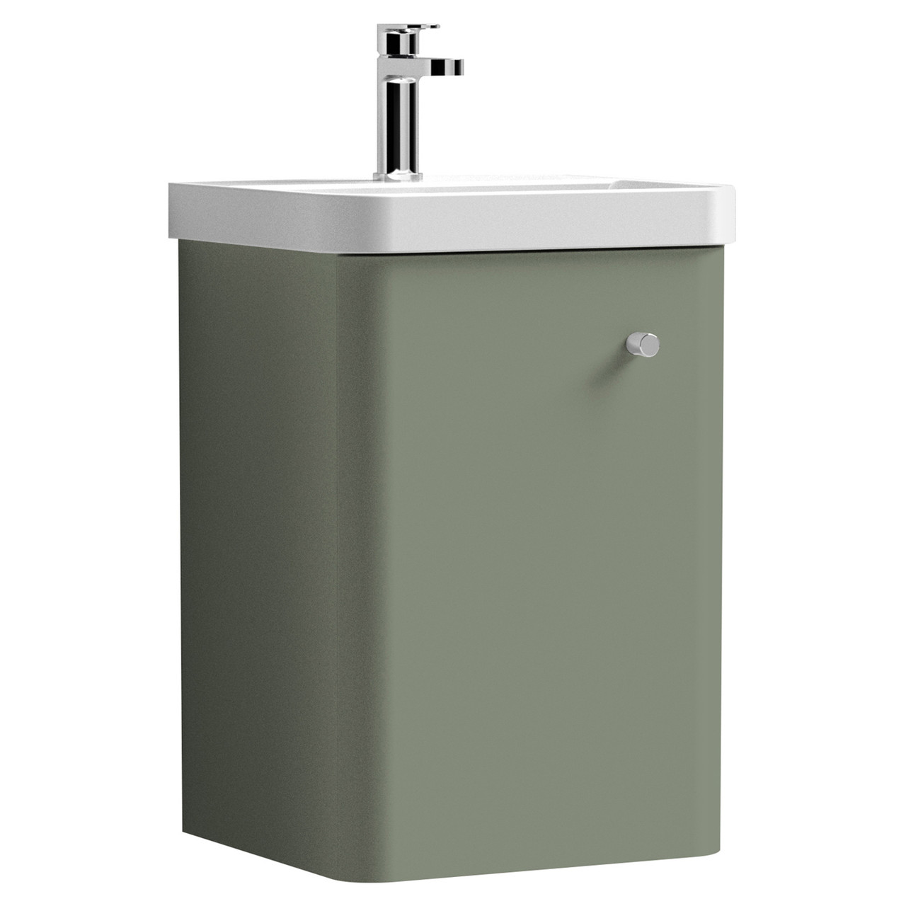 Nuie Core Wall Hung Single Door Vanity Unit and Thin Edge Basin