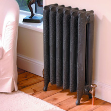 Kartell Nostalgia Grey Primer Cast Iron Floor Standing Traditional Radiator, alternate view 2