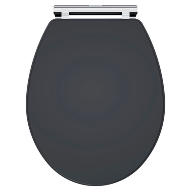 Nuie Soft Black Classique Satin Soft Close Wooden Toilet Seat | | Mdf | 350Mm X 60Mm X 451Mm