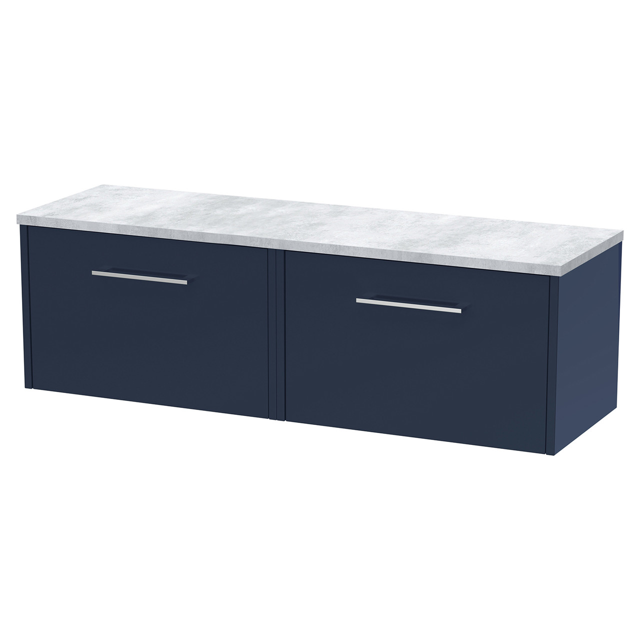 Hudson Reed Juno Wall Hung 2 Drawer Vanity Unit with Bellato Grey Worktop