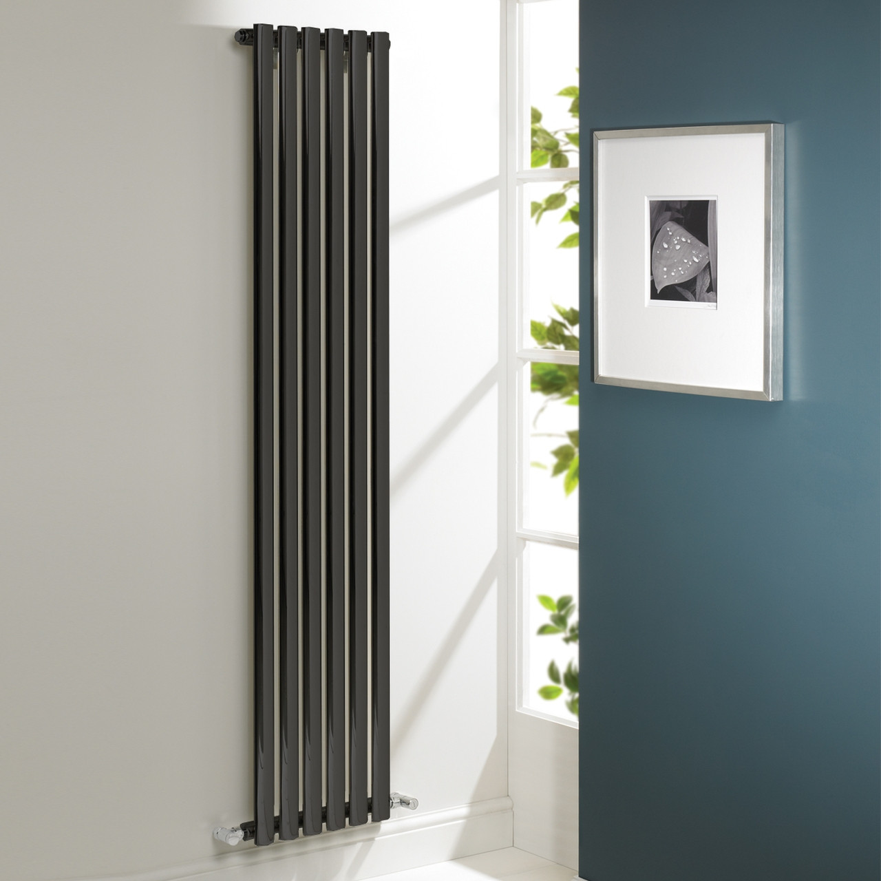 Kartell Anthracite Aspen Single Panel Designer Vertical Radiator | | Mild Steel | 1800Mm X 550Mm
