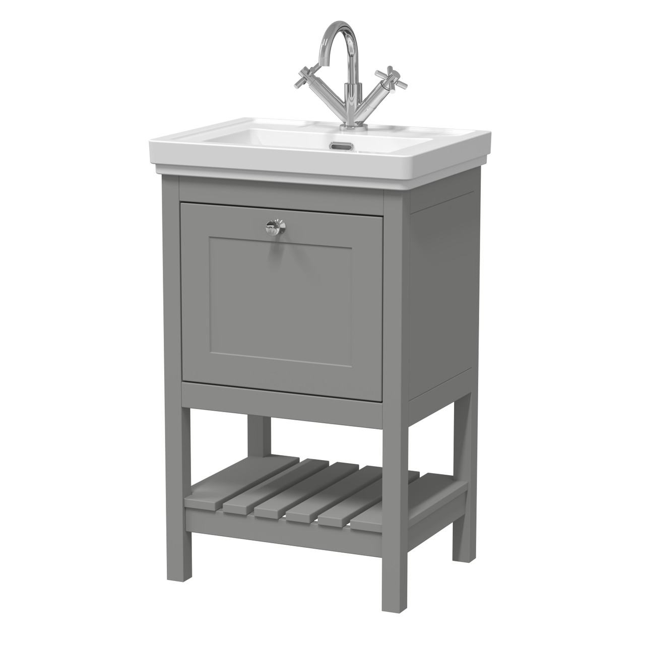 Old London Bexley Matt Single Drawer Vanity Unit and Fireclay Basin