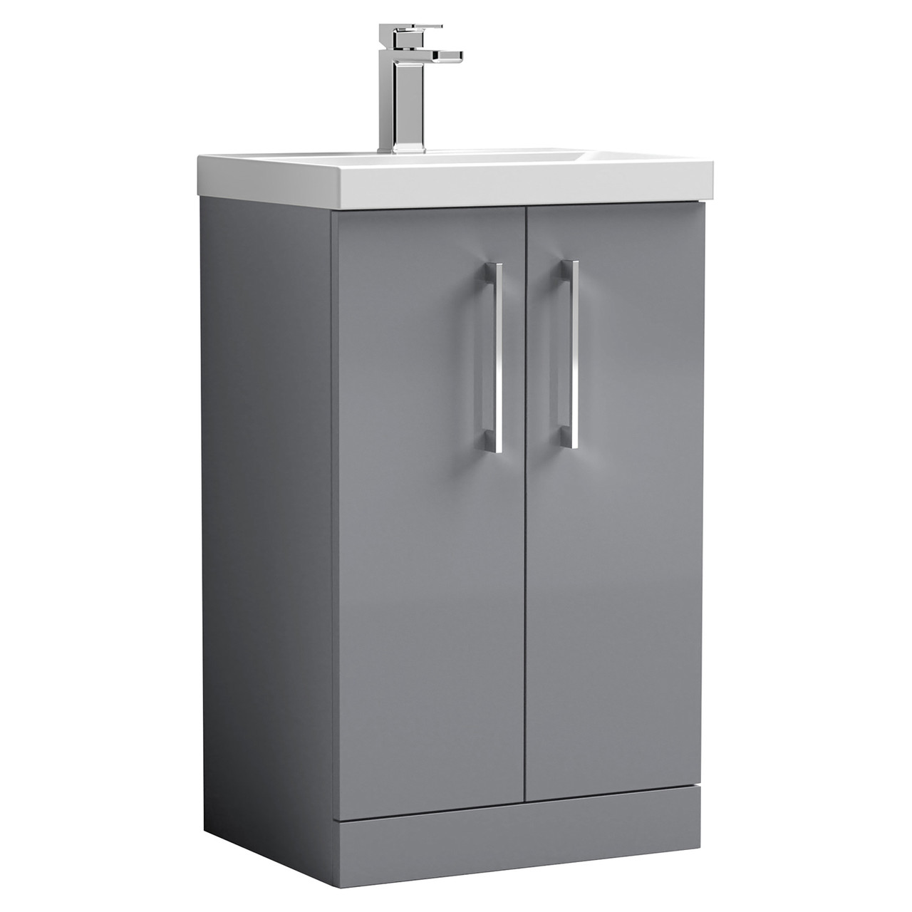 Nuie Arno 2 Door Vanity Unit and Mid Edge Ceramic Basin