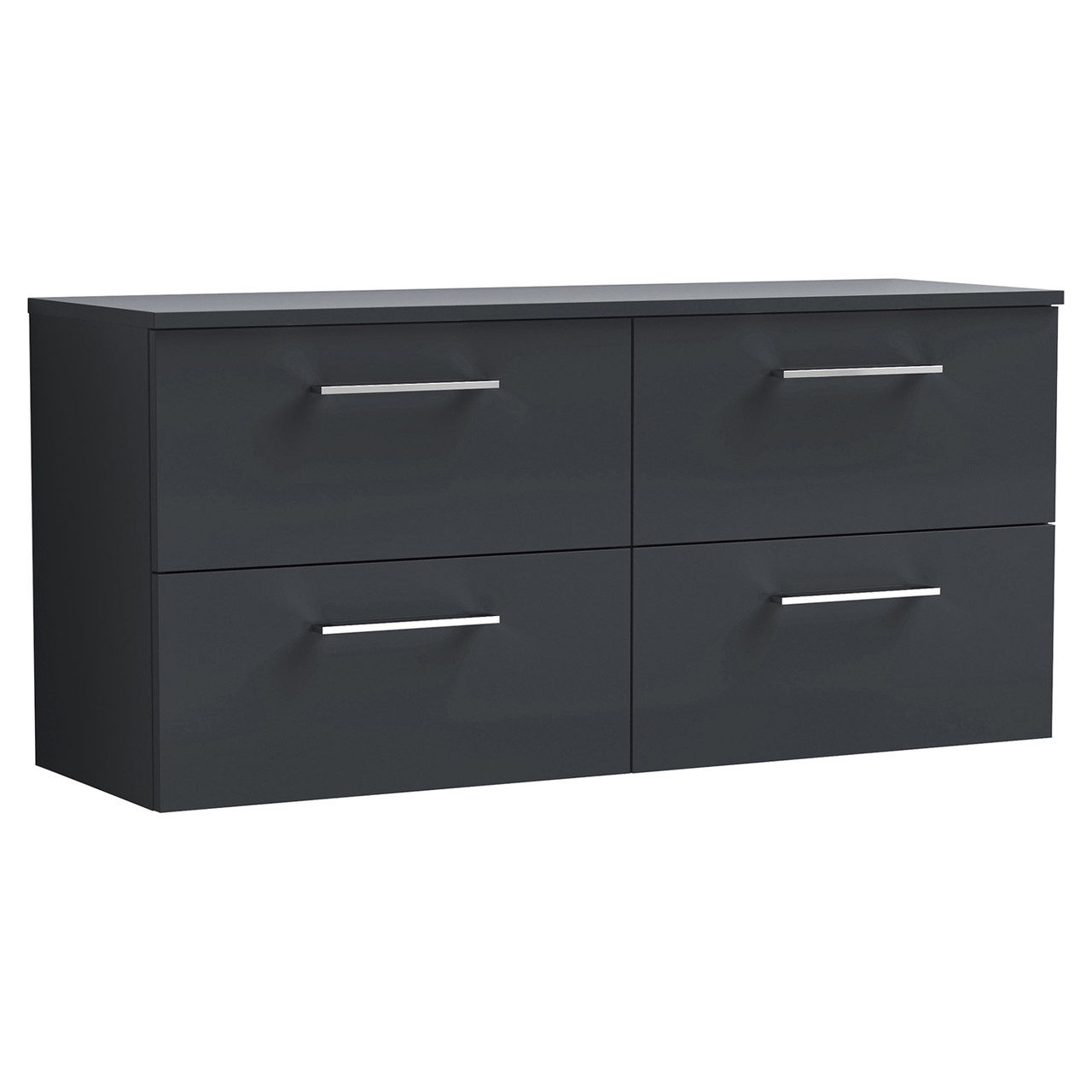 Nuie Arno Wall Hung 4 Drawer Vanity Unit with Worktop
