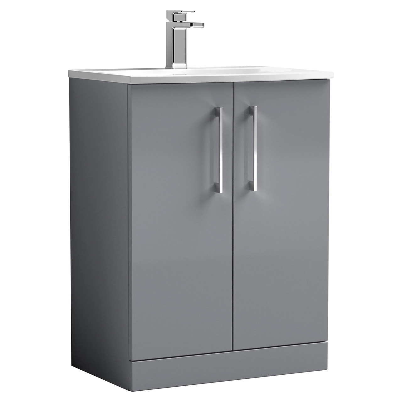 Nuie Arno 2 Door Vanity Unit and Curved Ceramic Basin