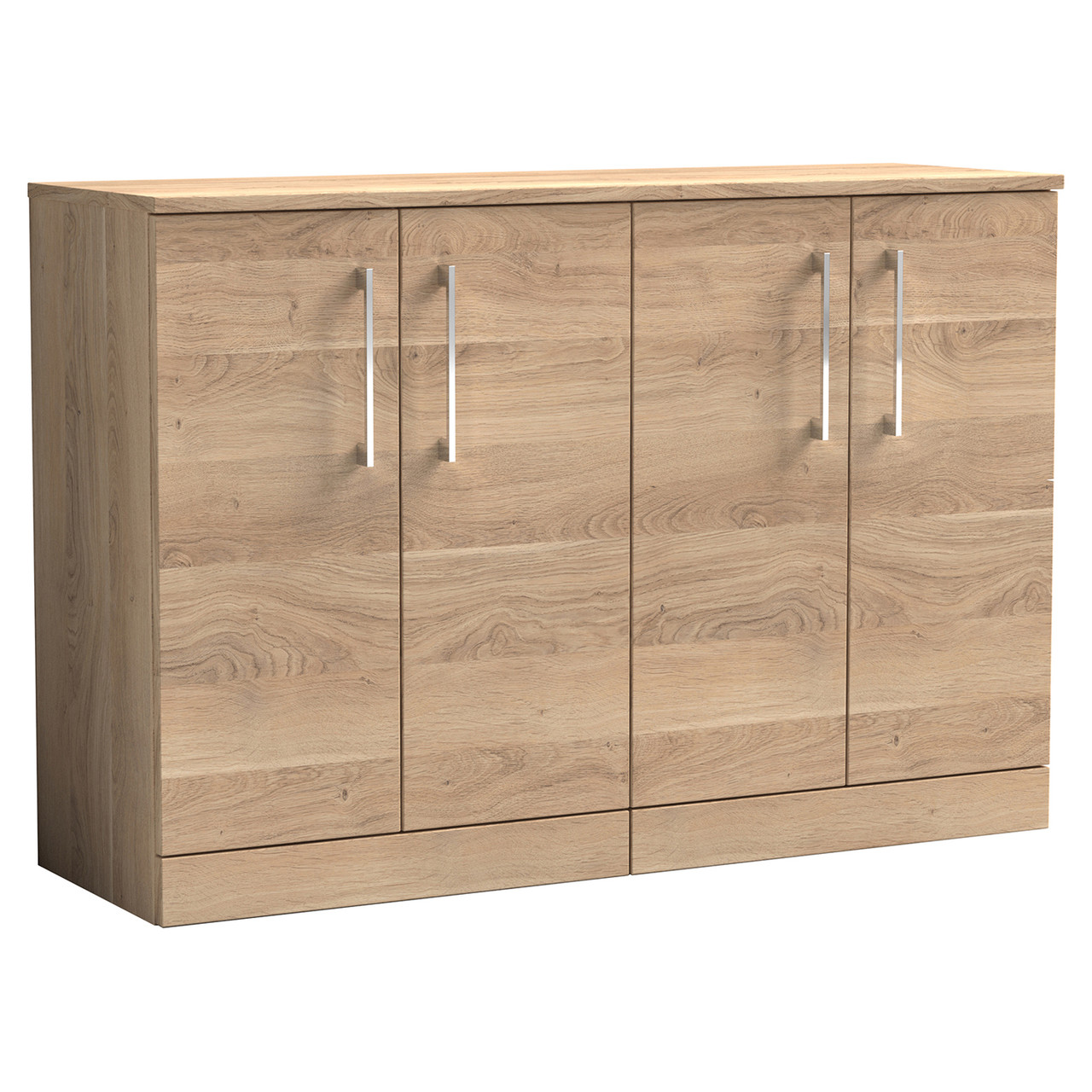 Nuie Arno Woodgrain 4 Door Vanity Unit with Worktop