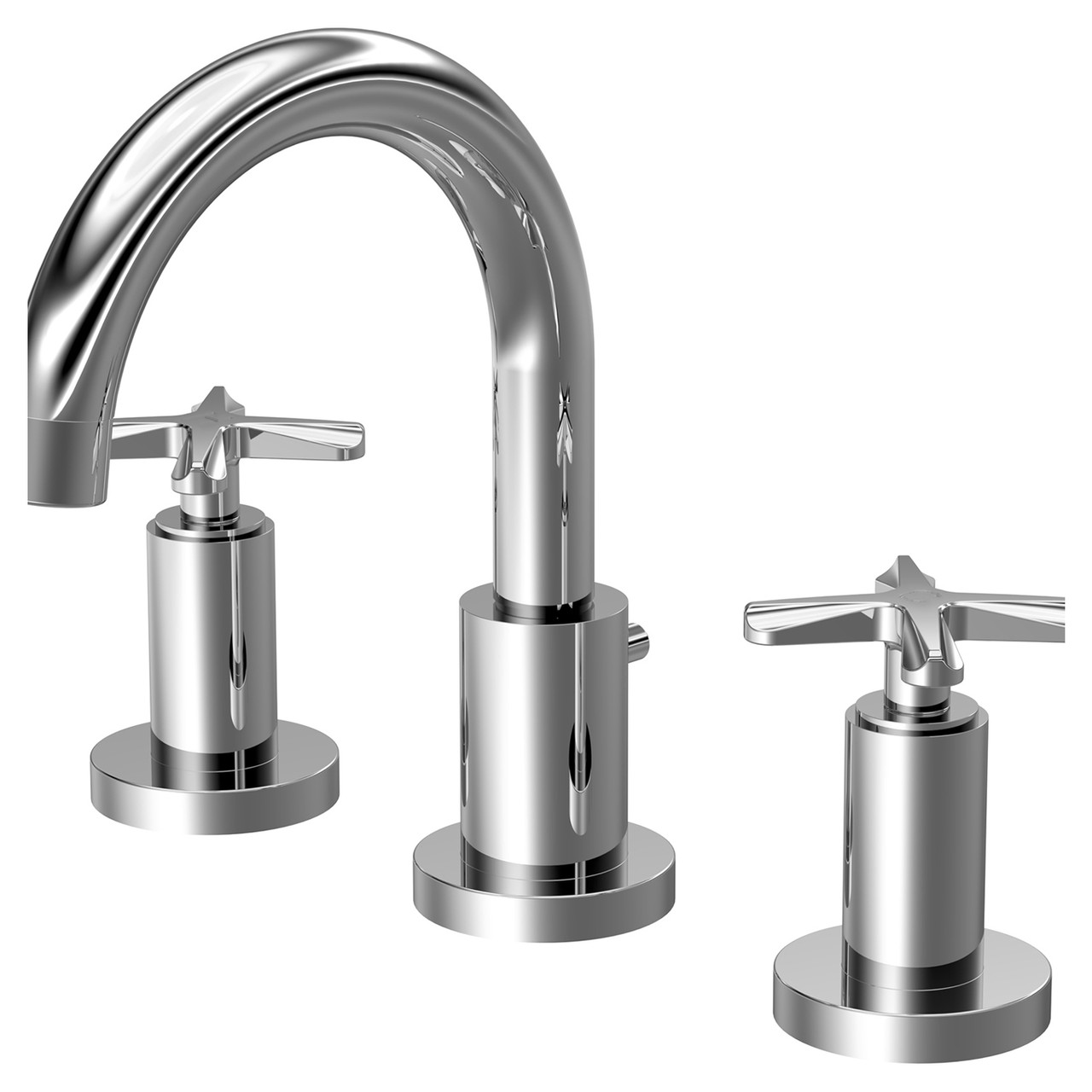Nuie Aztec Deck Mounted 3 Tap Hole Basin Mixer with Pop-up Waste