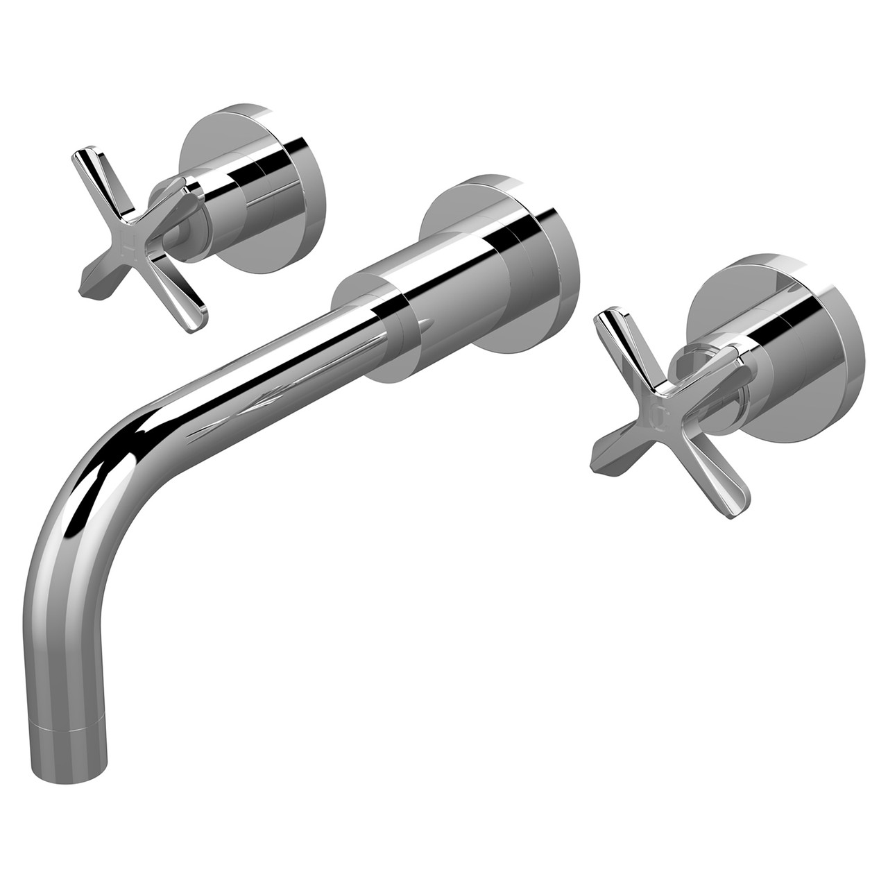 Nuie Aztec Wall Mounted 3 Tap Hole Basin Mixer