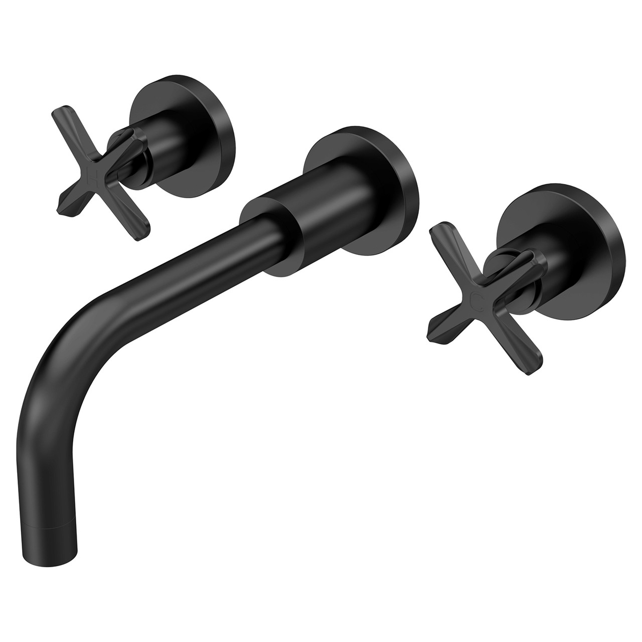Nuie Aztec Wall Mounted 3 Tap Hole Basin Mixer