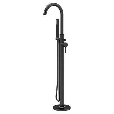 Nuie Matt Black Aztec Freestanding Bath Shower Mixer Tap | | Brass/Abs | 200Mm X 1200Mm X 345Mm