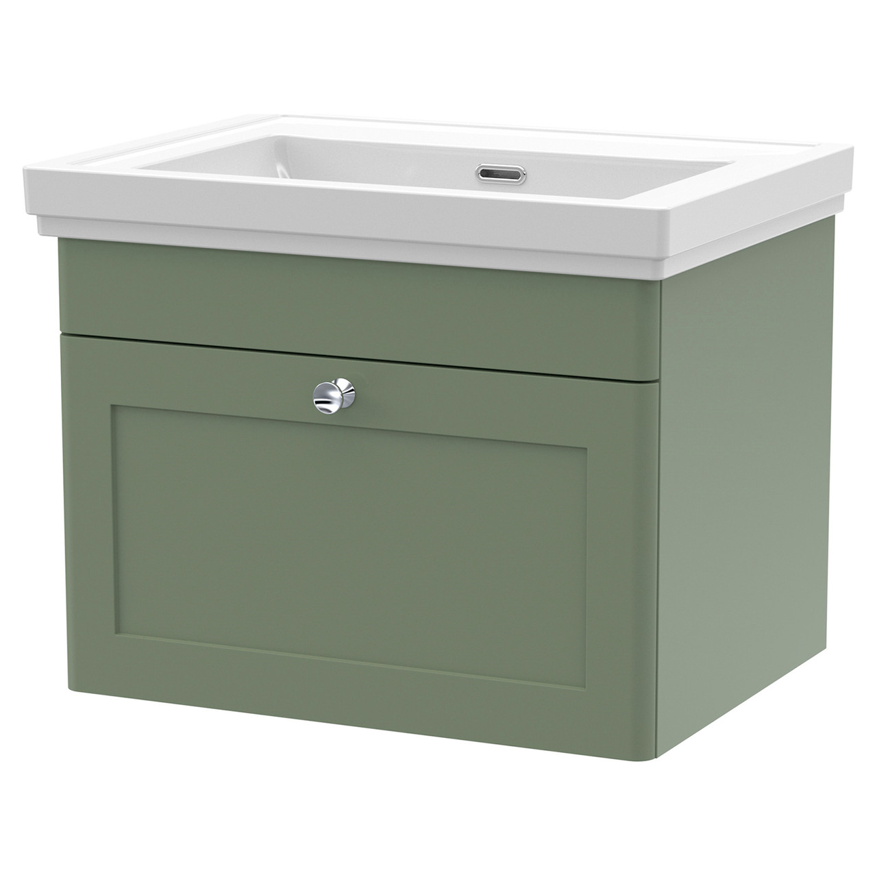 Nuie Classique Wall Hung Single Drawer Vanity Unit and 66mm Profile Basin