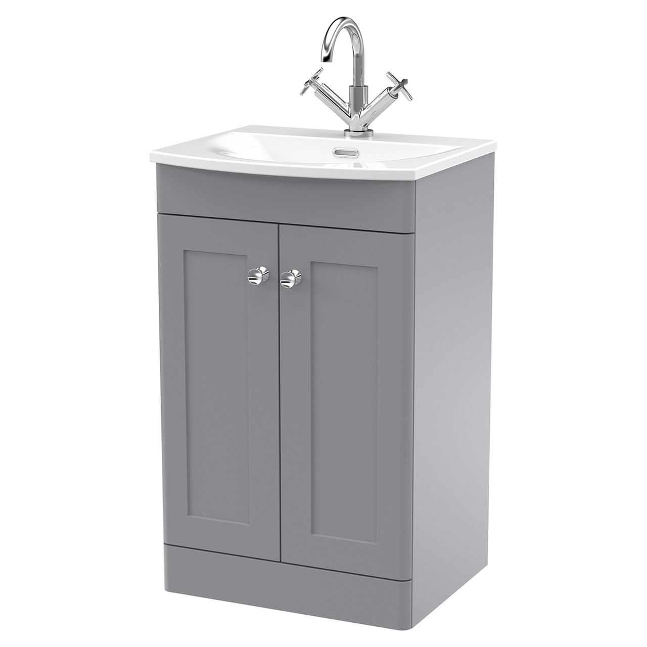 Nuie Classique 2 Door Vanity Unit and 30mm Profile Curved Basin