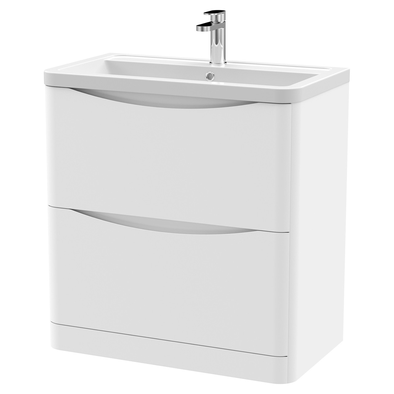 Nuie Lunar 2 Drawer Vanity Unit and Ceramic Basin