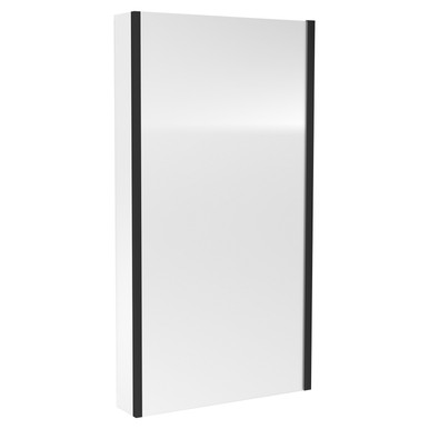 Nuie Matt Black Pacific L Shaped Shower Bath Screen With Fixed Return | | Glass/Aluminium | 815Mm