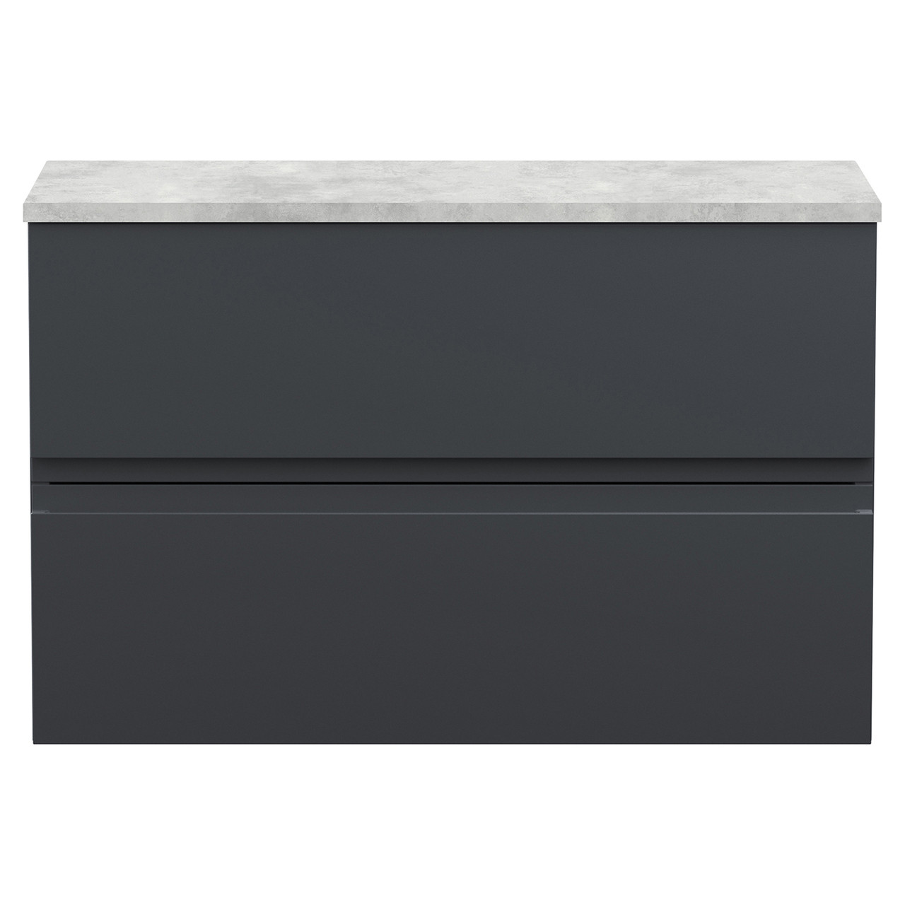 Hudson Reed Urban Wall Hung 2 Drawer Vanity Unit with Bellato Grey Worktop
