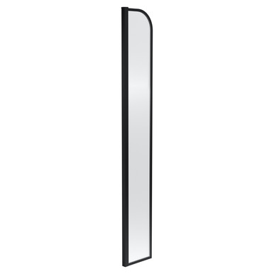 Hudson Reed Matt Black Arched Wetroom Return Screen With Frame | | Aluminium | 215Mm X 1950Mm