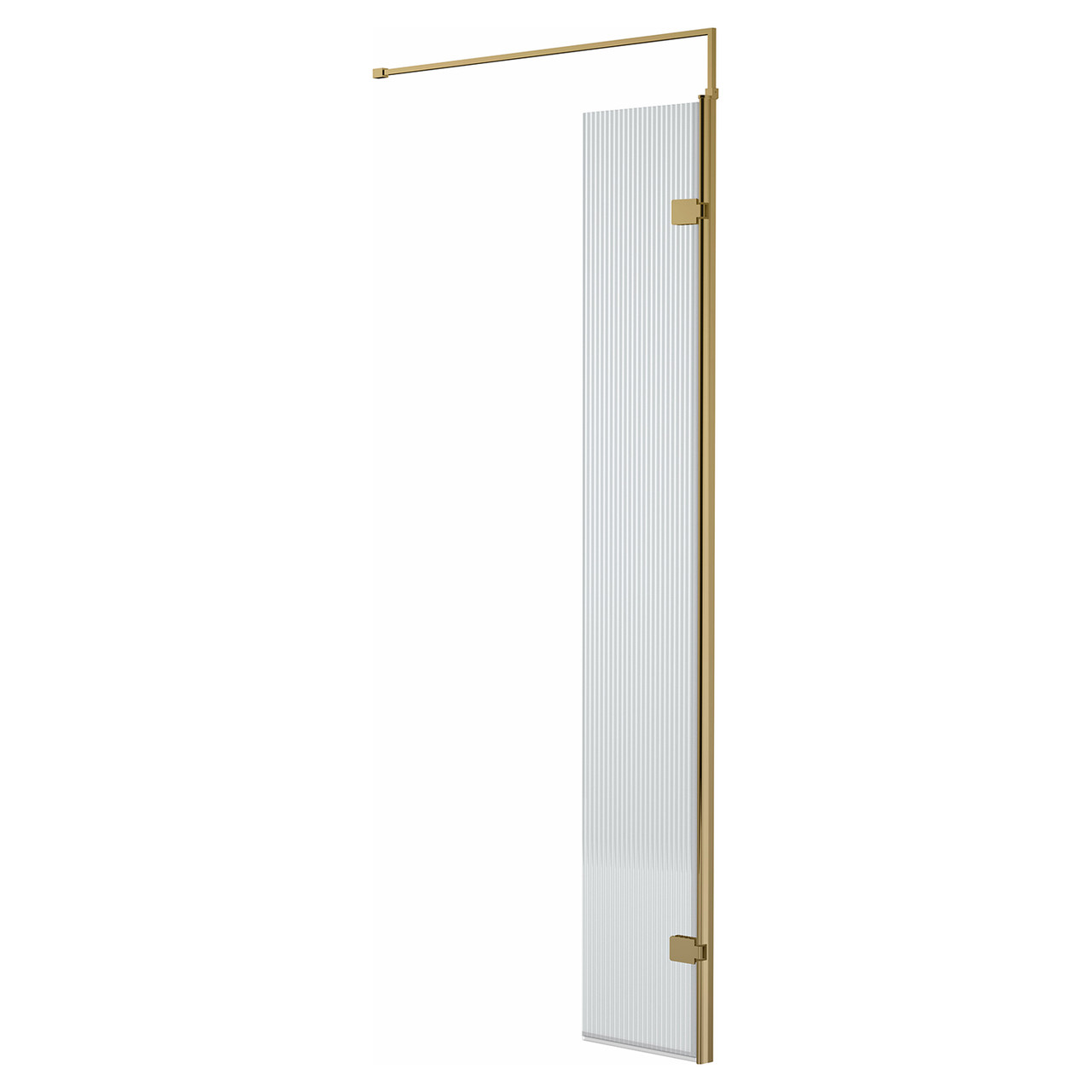 Hudson Reed Fluted Wetroom Swing Screen with Fittings