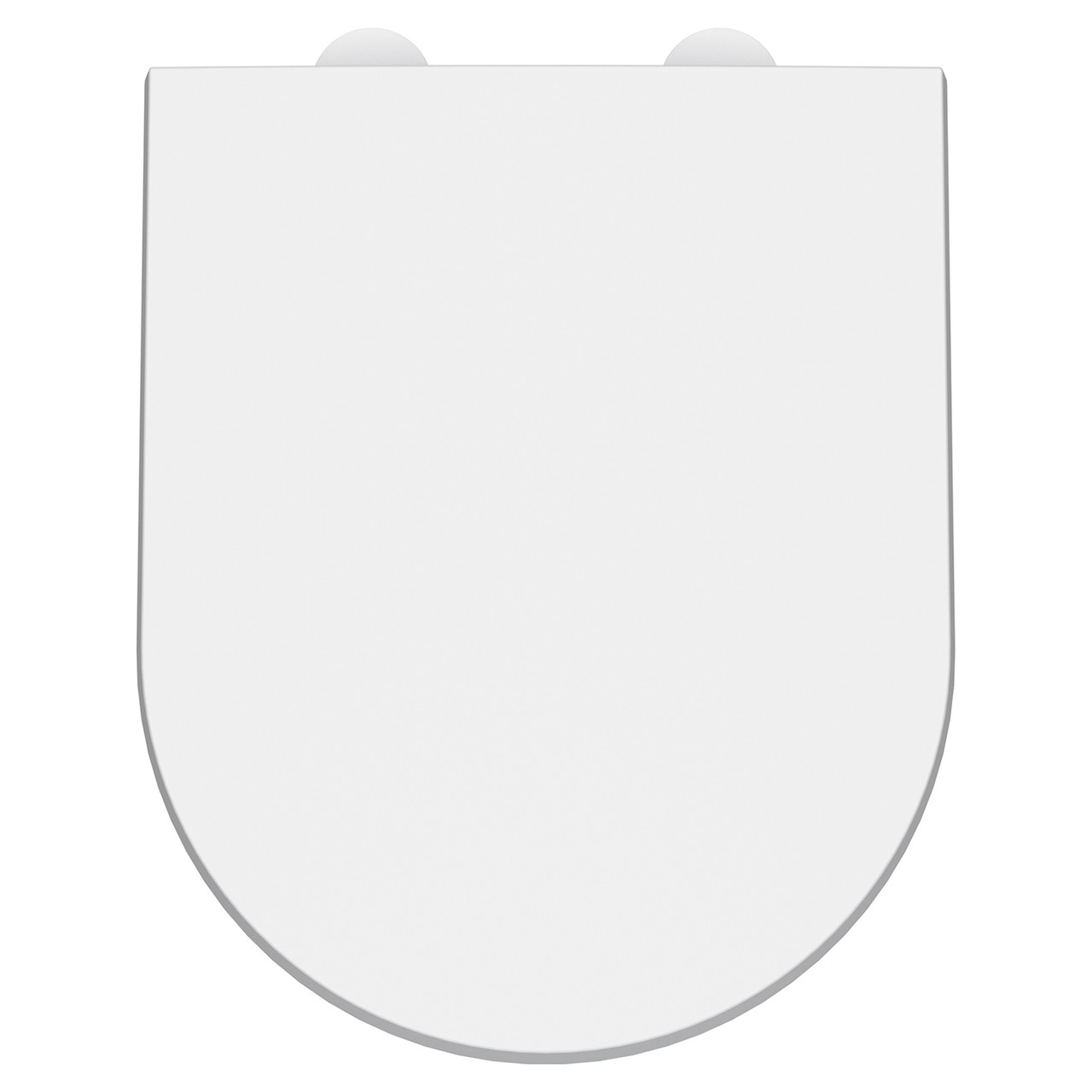 Nuie Luxury D Shaped Quick Release Soft Close Toilet Seat with Matt Hinge Caps