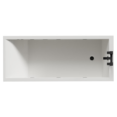 Wholesale Domestic White Summit 6 Jet Matt Black Flat Jet Single Ended Whirlpool Bath | | Acrylic | 1700Mm X 700Mm