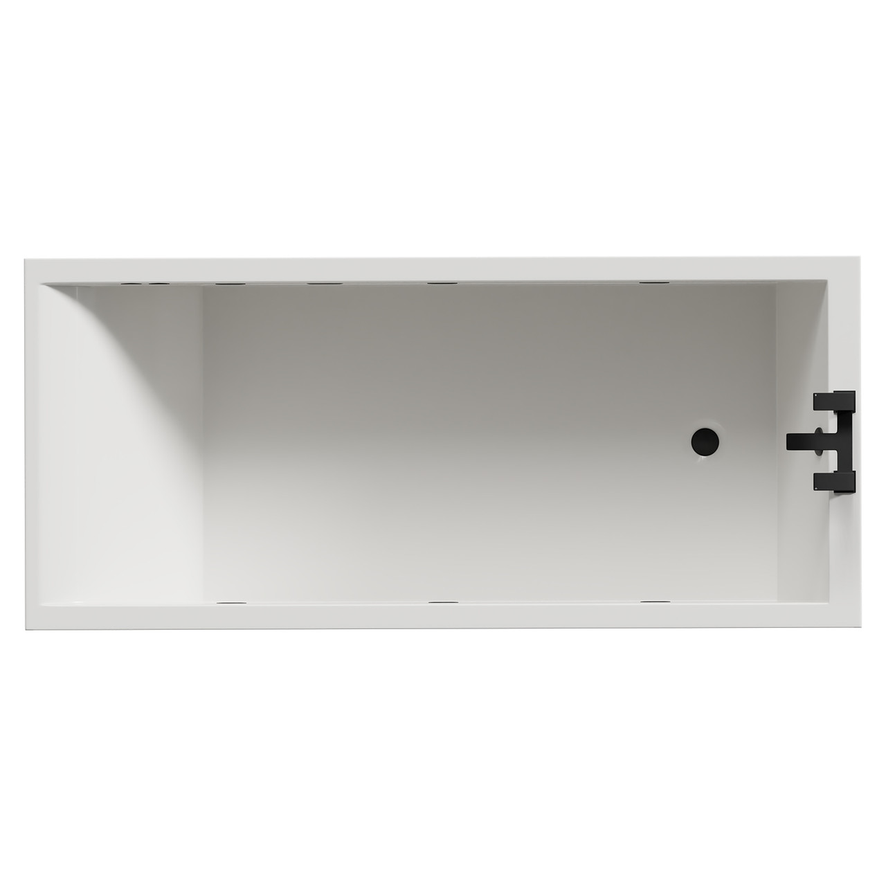 Summit 6 Jet Matt Black Flat Jet Single Ended Whirlpool Bath