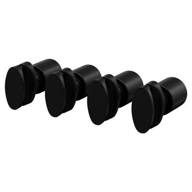 Colore Matt Black Boone Set Of 4 Horizontal Radiator Brackets | | Mild Steel