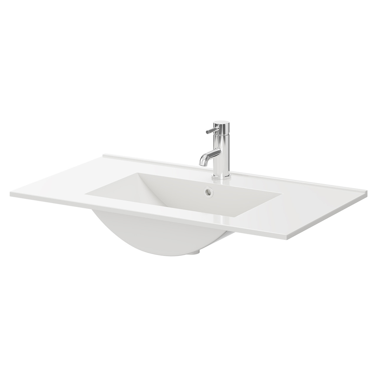 Angel Furniture Basin with 18mm Profile and 1 Tap Hole