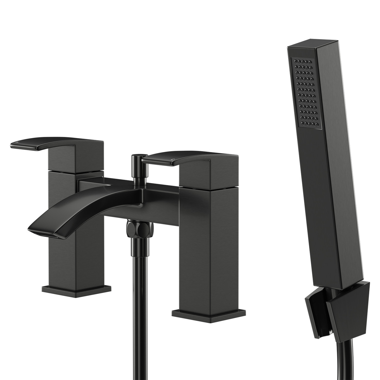 Flow Colore Gunmetal Bath Shower Mixer Tap with Shower Kit