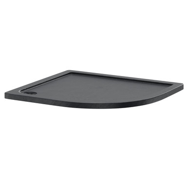 Nuie Slate Grey Pearlstone Slate Right Hand Offset Quadrant Shower Tray | | Plastic/Stone Resin | 1000Mm X 900Mm X 40Mm
