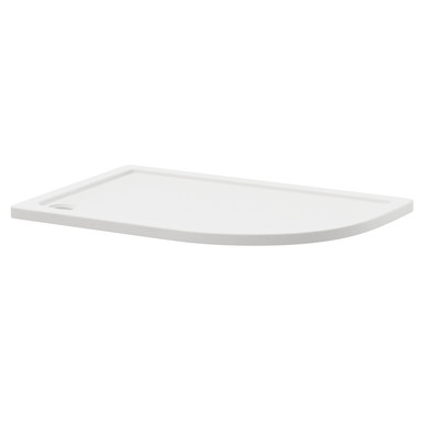 Wholesale Domestic White Pearlstone Slip Resistant Right Hand Offset Quadrant Shower Tray | | Acrylic/Stone Resin | 1200Mm X 800Mm X 40Mm