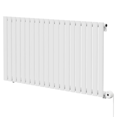 Boone White Horizontal Digital Thermostatic Electric Single Panel Radiator | | Mild Steel | 600Mm X 1200Mm