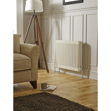 Kartell White Laser Klassic Double Column Horizontal Radiator | | Mild Steel | 600Mm X 830Mm
