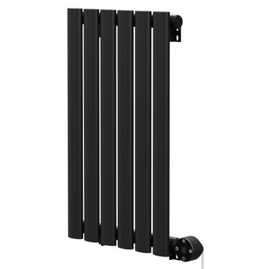 Boone Matt Black Colore Horizontal Digital Thermostatic Electric Single Panel Radiator | | Mild Steel | 600Mm X 360Mm