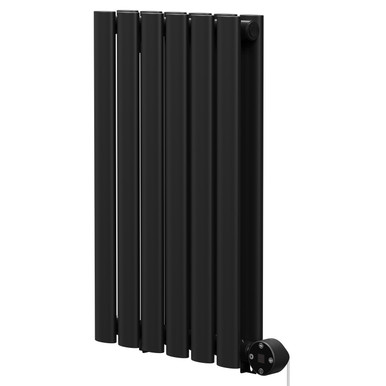 Boone Matt Black Colore Horizontal Digital Thermostatic Electric Double Panel Radiator | | Mild Steel | 600Mm X 360Mm