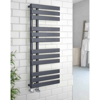 Kartell Anthracite Oregon Designer Towel Rail | | Mild Steel | 1180Mm X 500Mm