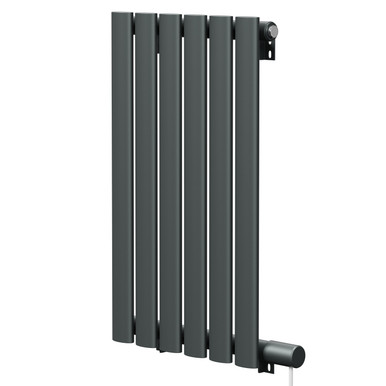 Boone Anthracite Horizontal Electric Single Panel Radiator | | Mild Steel | 600Mm X 360Mm