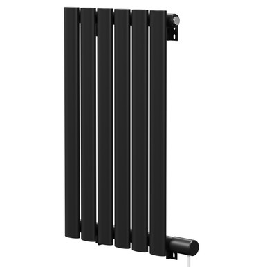 Boone Matt Black Colore Horizontal Electric Single Panel Radiator | | Mild Steel | 600Mm X 360Mm