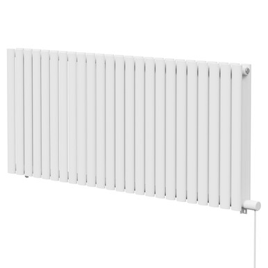 Boone White Horizontal Electric Double Panel Radiator | | Mild Steel | 600Mm X 1440Mm