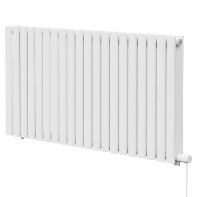 Boone White Horizontal Electric Double Panel Radiator | | Mild Steel | 600Mm X 1200Mm