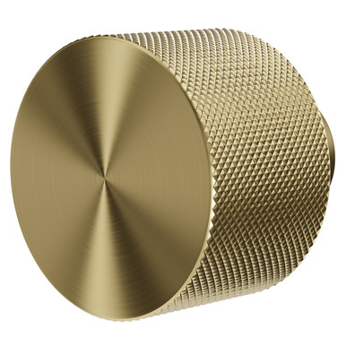 Nuie Brushed Brass Cedar Knurled Knob Furniture Handle | | Zinc Alloy | 30Mm