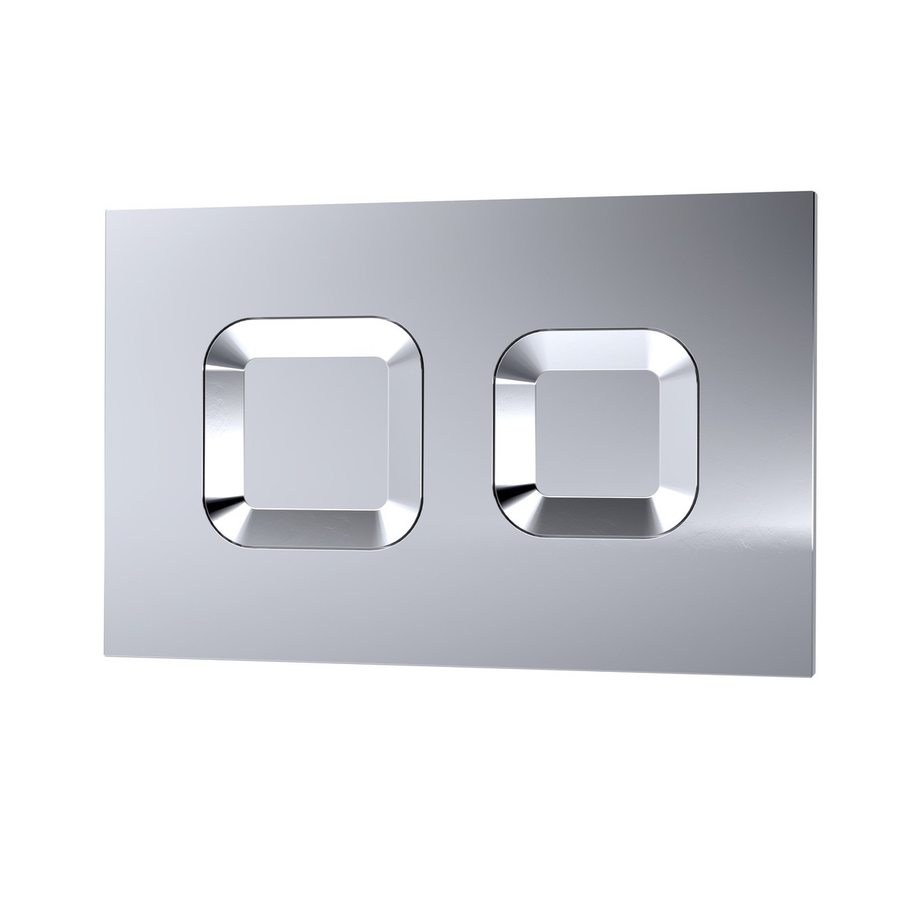 Nuie Dual Flush Plate with Square Push Buttons