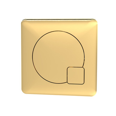 Nuie Brushed Brass Square Dual Flush Push Button | | Plastic | 70Mm X 70Mm X 99Mm