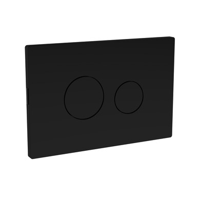 Nuie Matt Black Dual Flush Plate With Round Push Buttons | | Abs | 210Mm X 140Mm X 99Mm