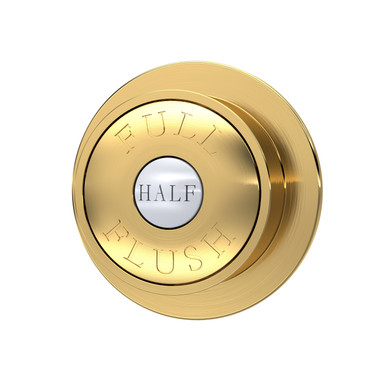 Nuie Brushed Brass Traditional Round Dual Flush Plate Button | | Plastic | 72Mm X 72Mm X 85Mm