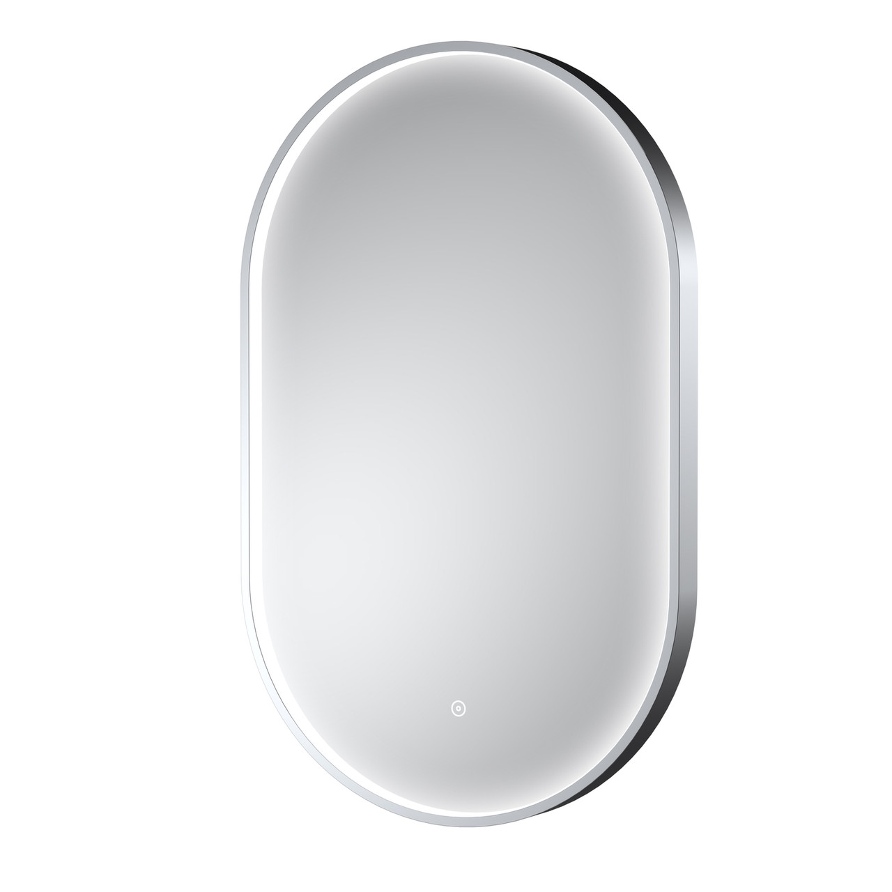Nuie Columba Inset Framed Oval Illuminated LED Mirror with Demister and Touch Sensor