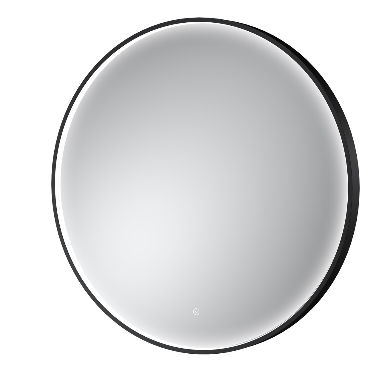 Nuie Black Mensa Inset Framed Round Illuminated Led Mirror With Demister And Touch Sensor | | Glass/Aluminium | 800Mm