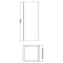 Nuie Rene Shower Side Panel, alternate view 2