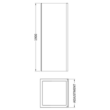 Nuie Rene Shower Side Panel, alternate view 3