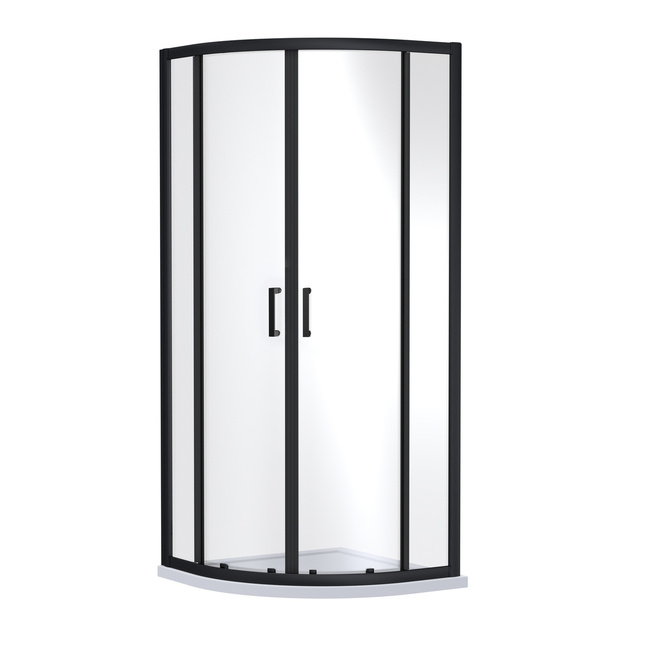 Nuie Matt Black Rene Double Door Quadrant Shower Enclosure | | Aluminium | 800Mm X 1900Mm