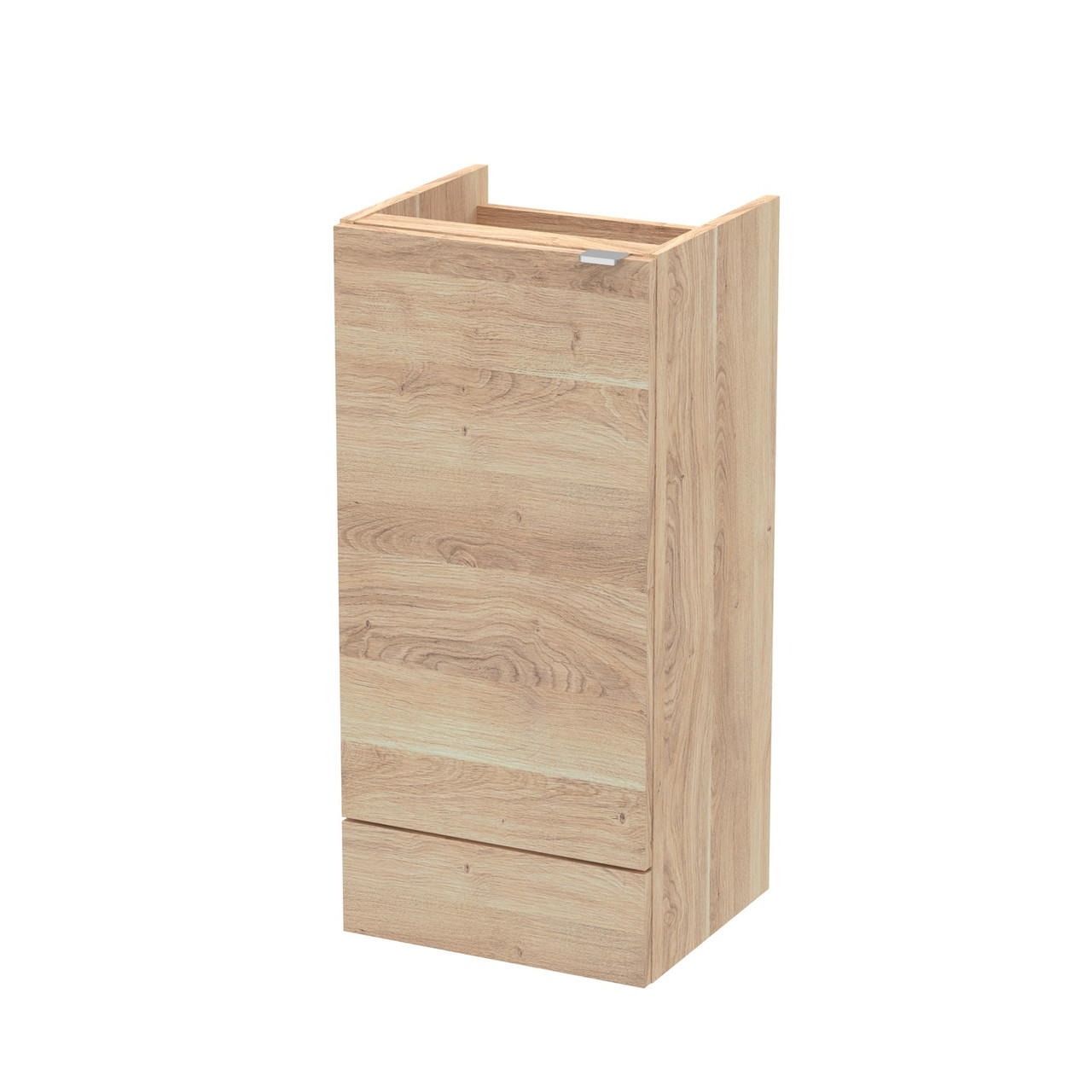 Hudson Reed Fusion Woodgrain Floor Standing Single Door Storage Unit