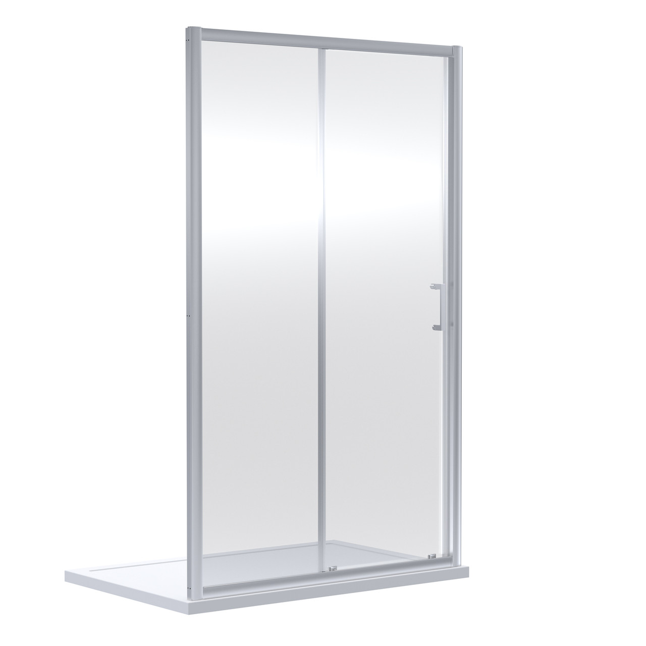 Nuie Chrome Rene Sliding Shower Door | | Aluminium | 1000Mm X 1900Mm